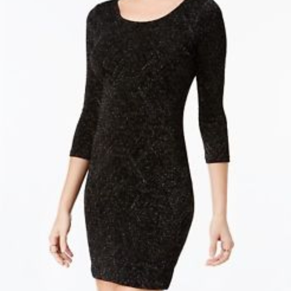 Short Black Tight Sleeved Dress Size M